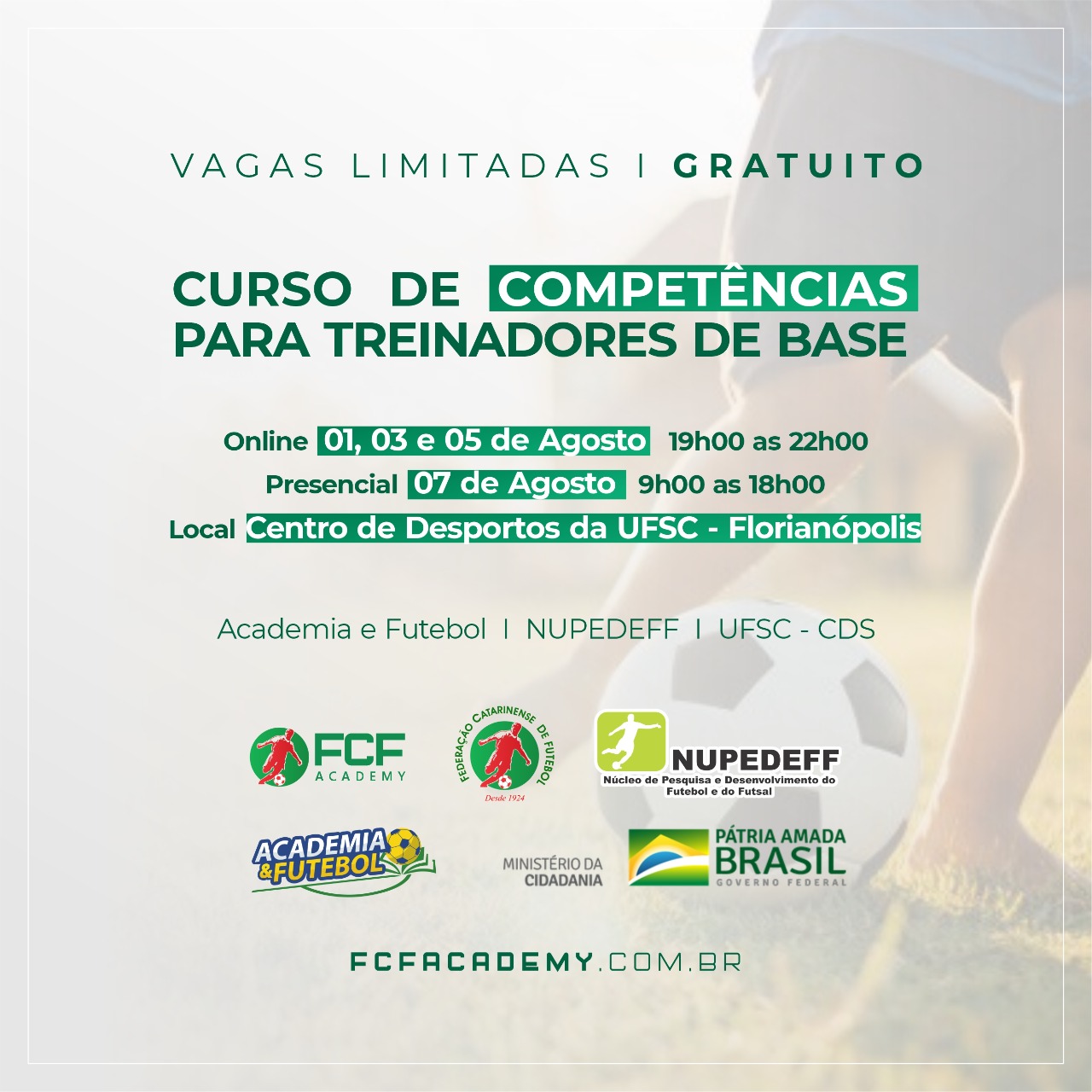 CURSO DE TREINADORES - Inscrições até 09/03/2018